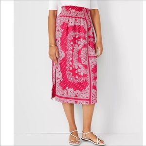 NWT Ann Taylor Bandana Paisley Skirt Size Medium